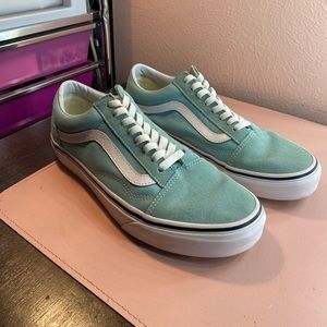 Teal Vans Old Skools